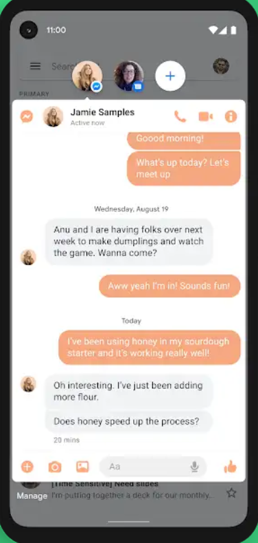 screenshot of Android 11